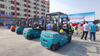 欧恩中国制造可调式建筑叉车，通过 CE/TUV GS 测试